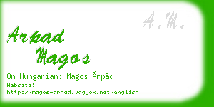 arpad magos business card