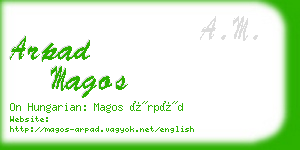 arpad magos business card